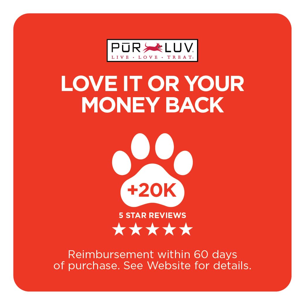 Pur Luv Chicken Jerky Dog Treats, Made with 100% Real Chicken Breast, 16 Ounces, Healthy, Easily Digestible, Long-Lasting, High Protein, Satisfies Dog's Urge to Chew