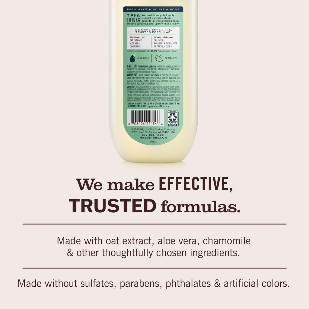 MRS. MEYER'S Clean Day 3 in 1 Dog Shampoo, Sweet Chamomile Scent, 14oz