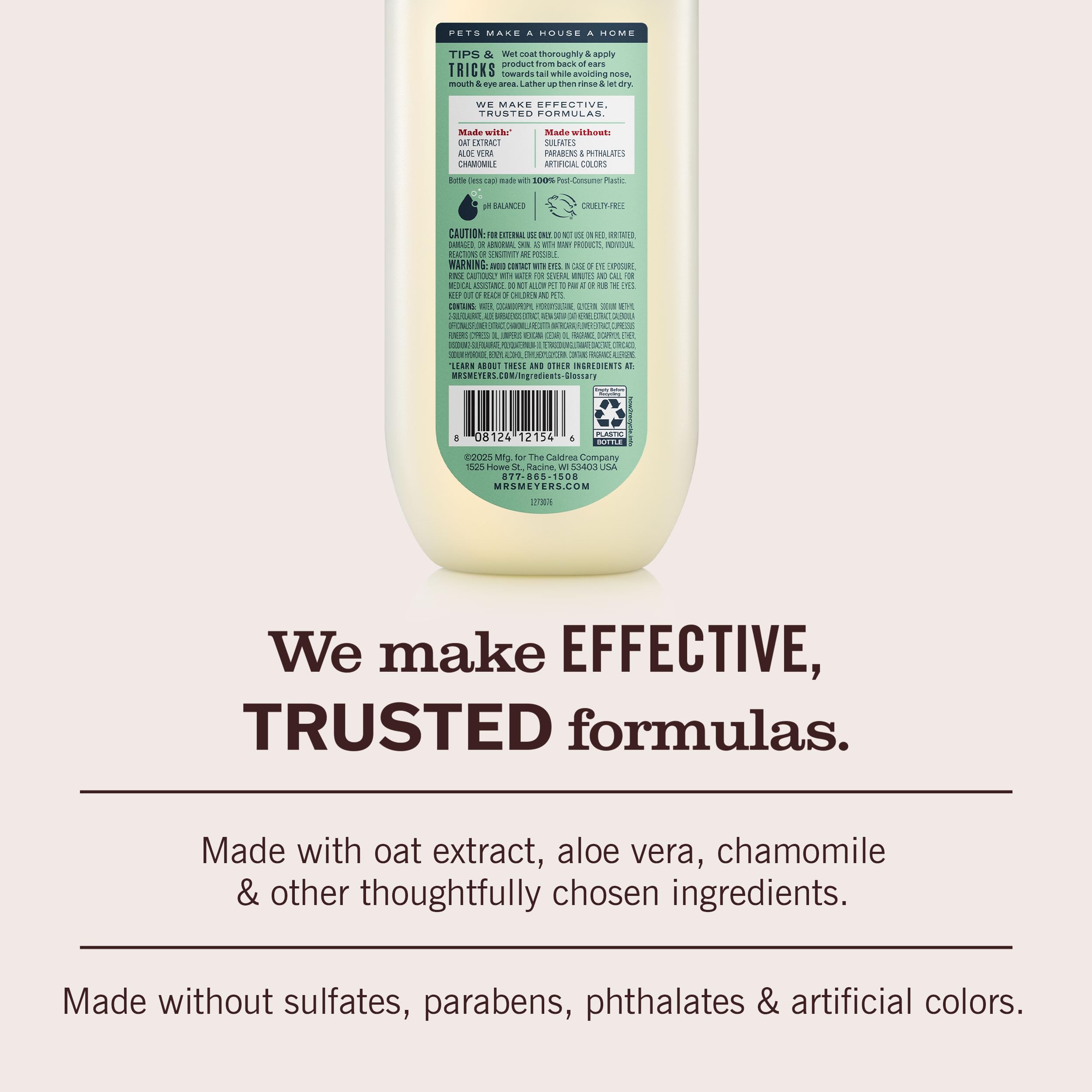 MRS. MEYER'S Clean Day 3 in 1 Dog Shampoo, Sweet Chamomile Scent, 14oz