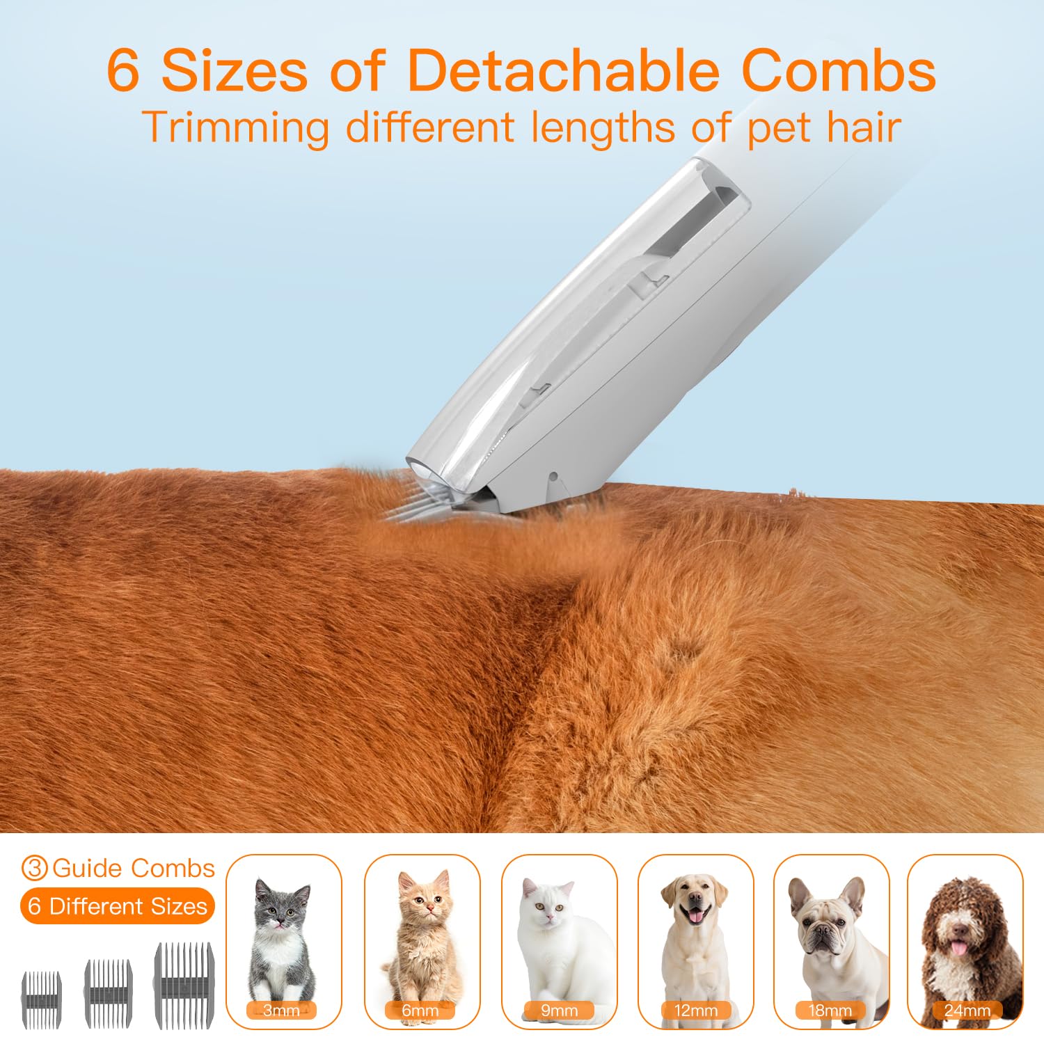 AIRROBO Dog Grooming Vacuum Kit,12000Pa Strong Pet Vacuum for Shedding,Grooming Hai,Quiet,PG100,2L Large Capacity