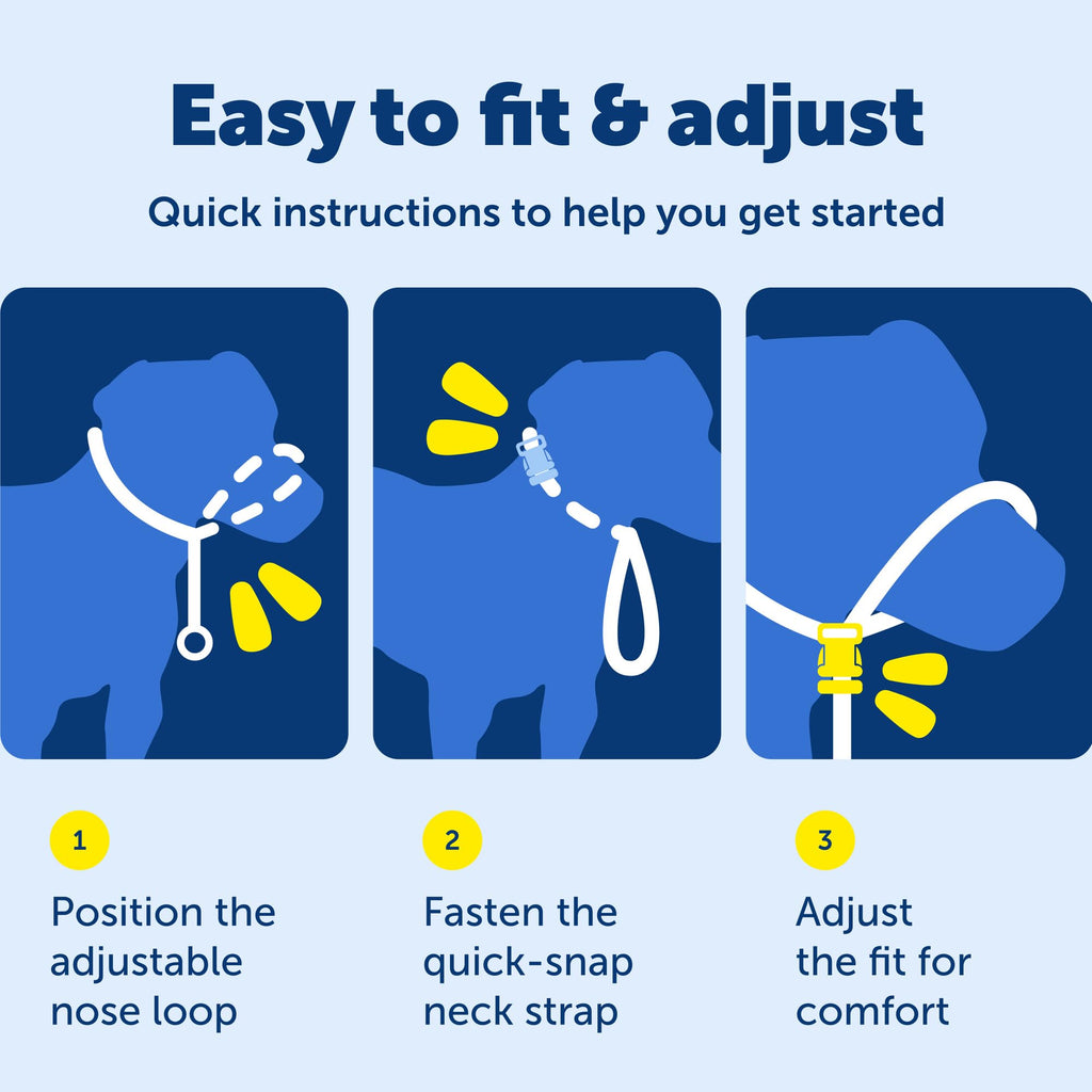 PetSafe Gentle Leader No-Pull Headcollar - Breathable Lightweight Walking Halter - Minimal Strap Design & Padded Nose Loop - Snout-Specific Fit - Helps Gain Easy Control