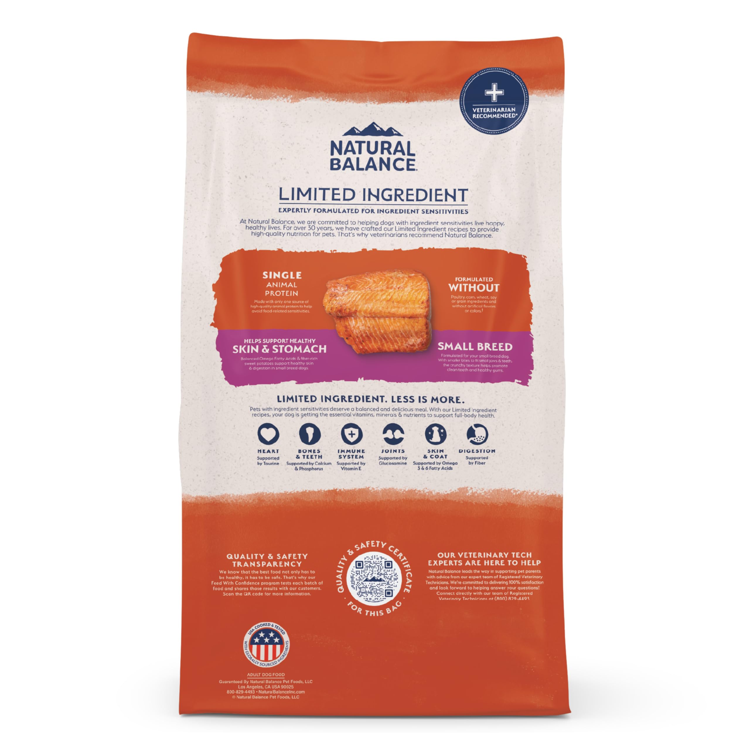 Natural Balance Limited Ingredient Small Breed Adult Grain-Free Dry Dog Food, Salmon & Sweet Potato Recipe, 4 Pound (Pack of 1)