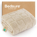 Bedsure Dog Blankets for Small Dogs Washable - Fluffy Fuzzy Cat Puppy Blanket with Premium 300GSM Coral Fleece Soft for Pet Kitten Doggy, White, 25x35IN
