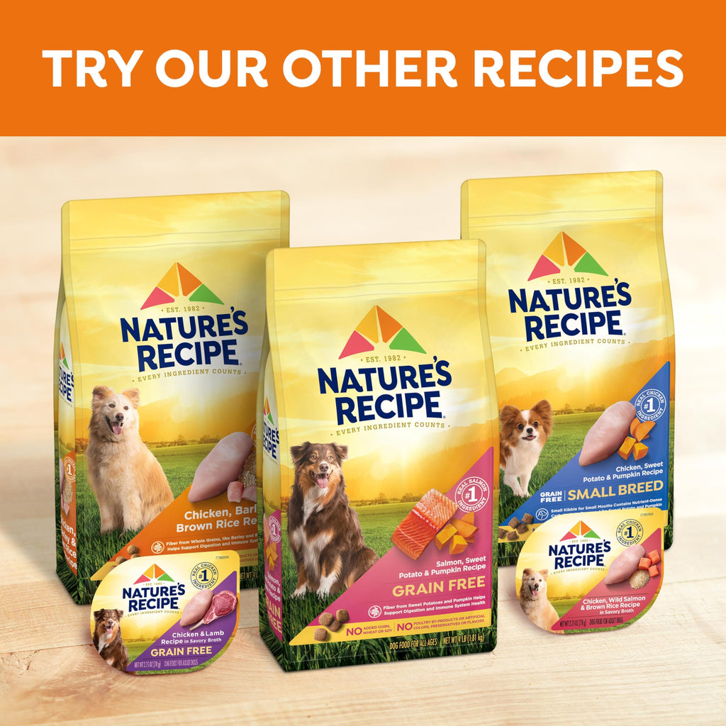 Nature’s Recipe Grain Free Dry Dog Food Salmon, Sweet Potato & Pumpkin Recipe, 24 lb. Bag