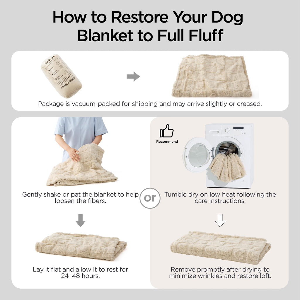 Bedsure Dog Blankets for Small Dogs Washable - Fluffy Fuzzy Cat Puppy Blanket with Premium 300GSM Coral Fleece Soft for Pet Kitten Doggy, White, 25x35IN