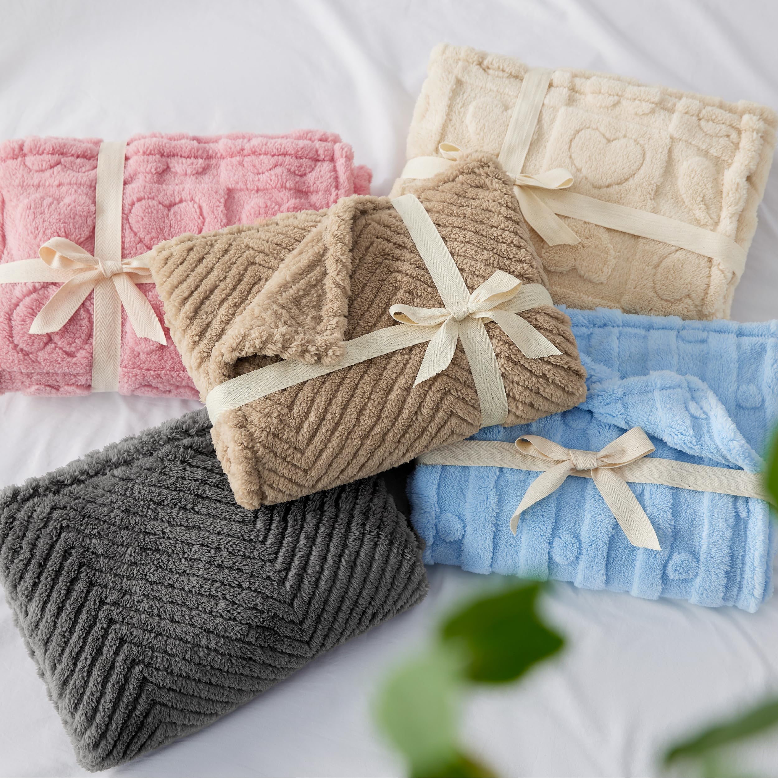 Bedsure Dog Blankets for Small Dogs Washable - Fluffy Fuzzy Cat Puppy Blanket with Premium 300GSM Coral Fleece Soft for Pet Kitten Doggy, White, 25x35IN